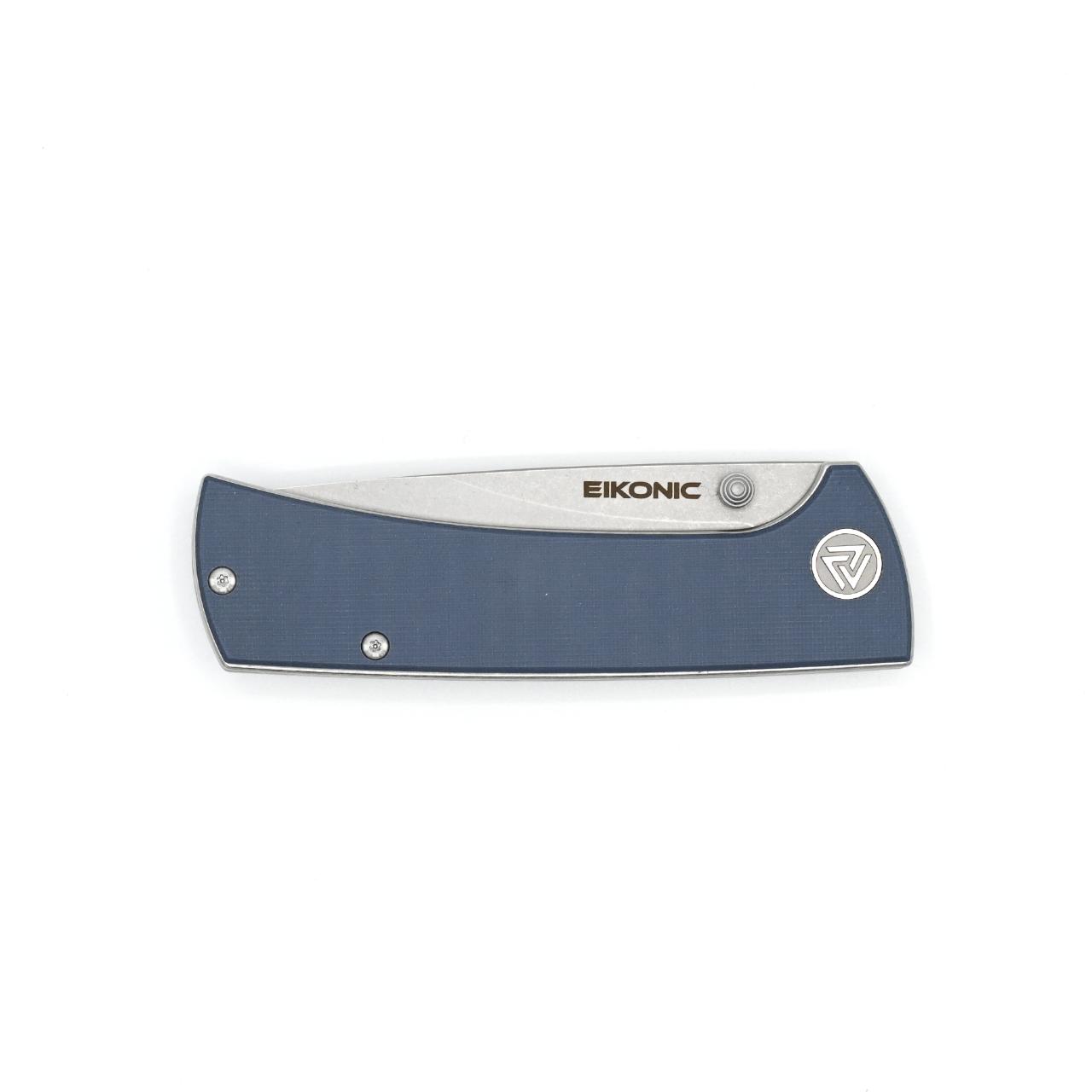 Eikonic RCK9 Einhandmesser, G10, blau/grau