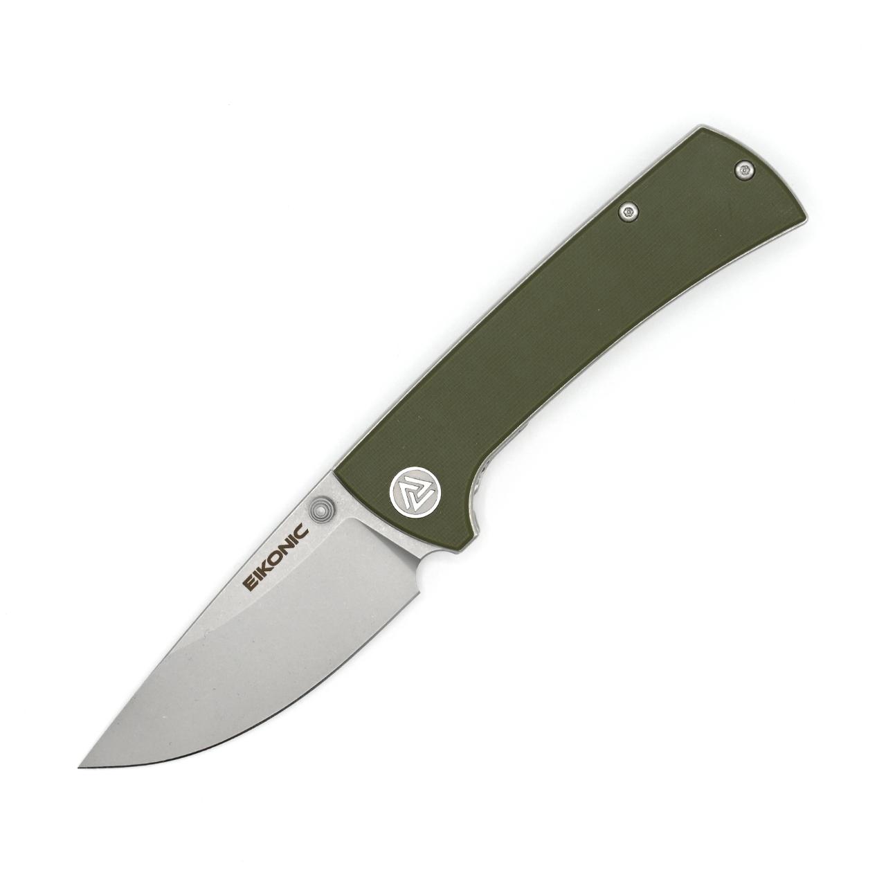 Eikonic RCK9 Einhandmesser, G10, olivgrün