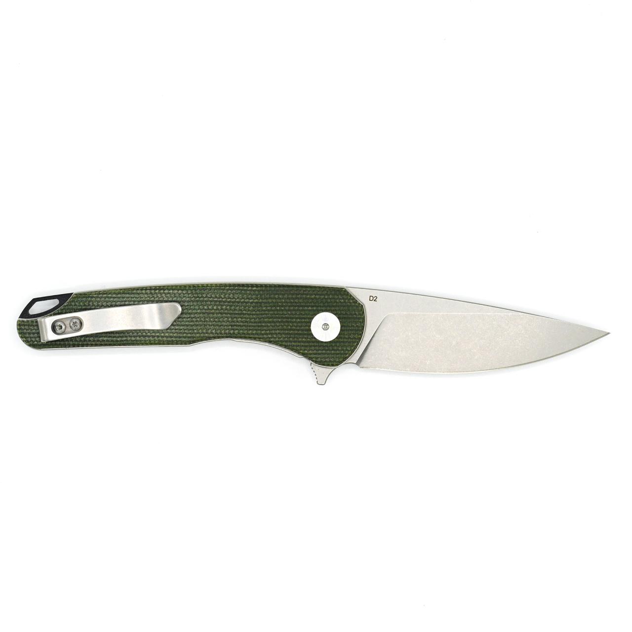 Eikonic DROMAS Einhandmesser, Micarta, olivgrün