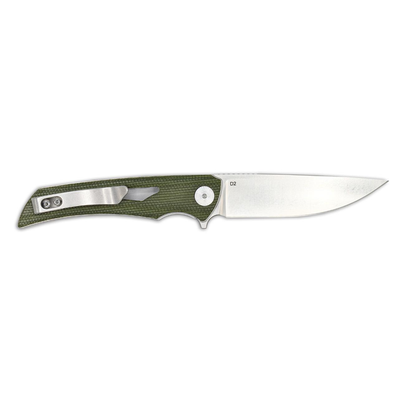 Eikonic APERTURE Einhandmesser, Micarta, olivgrün