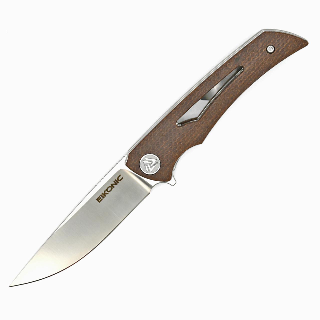 Eikonic APERTURE Einhandmesser, Micarta, braun