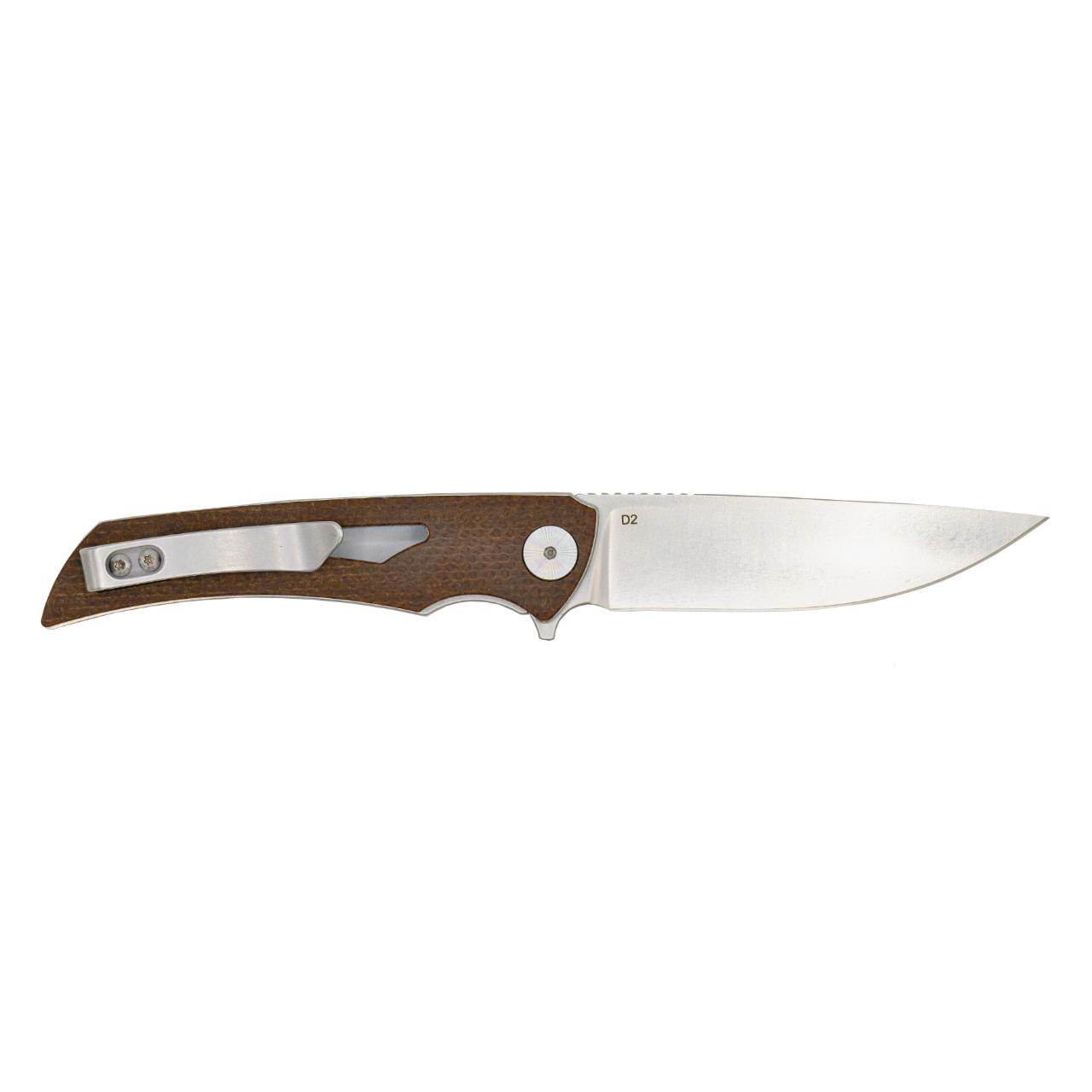 Eikonic APERTURE Einhandmesser, Micarta, braun