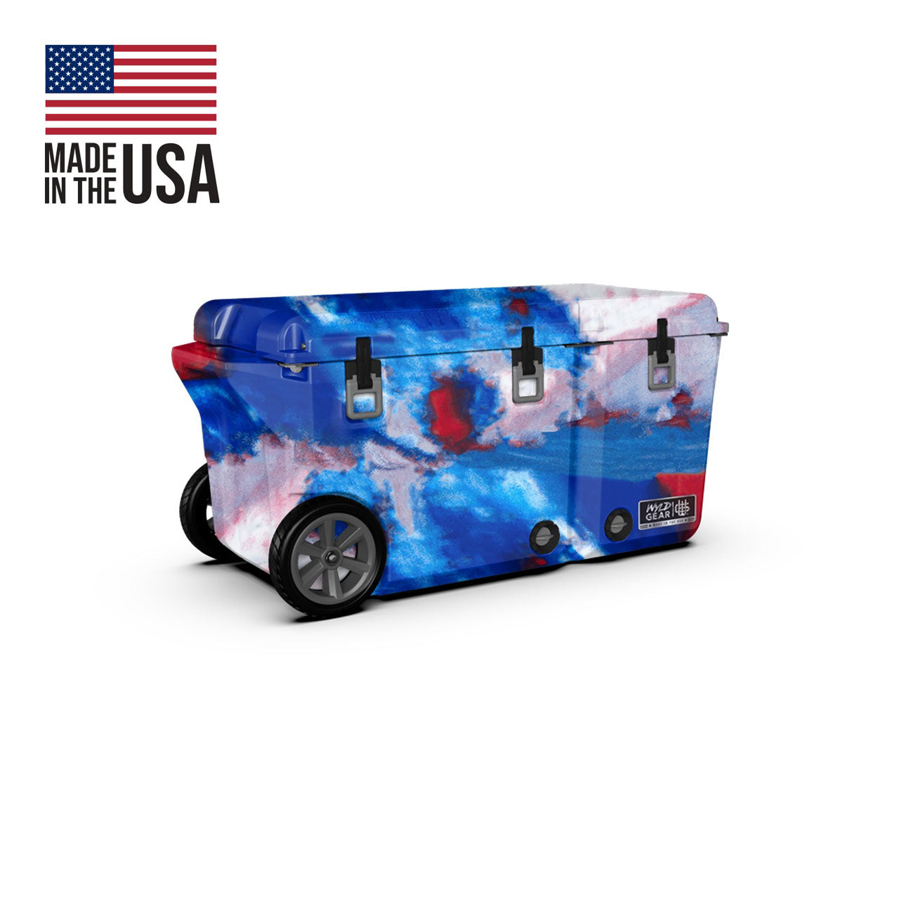 Wyld Gear 90QT Divided Cooler, red/white/blue
