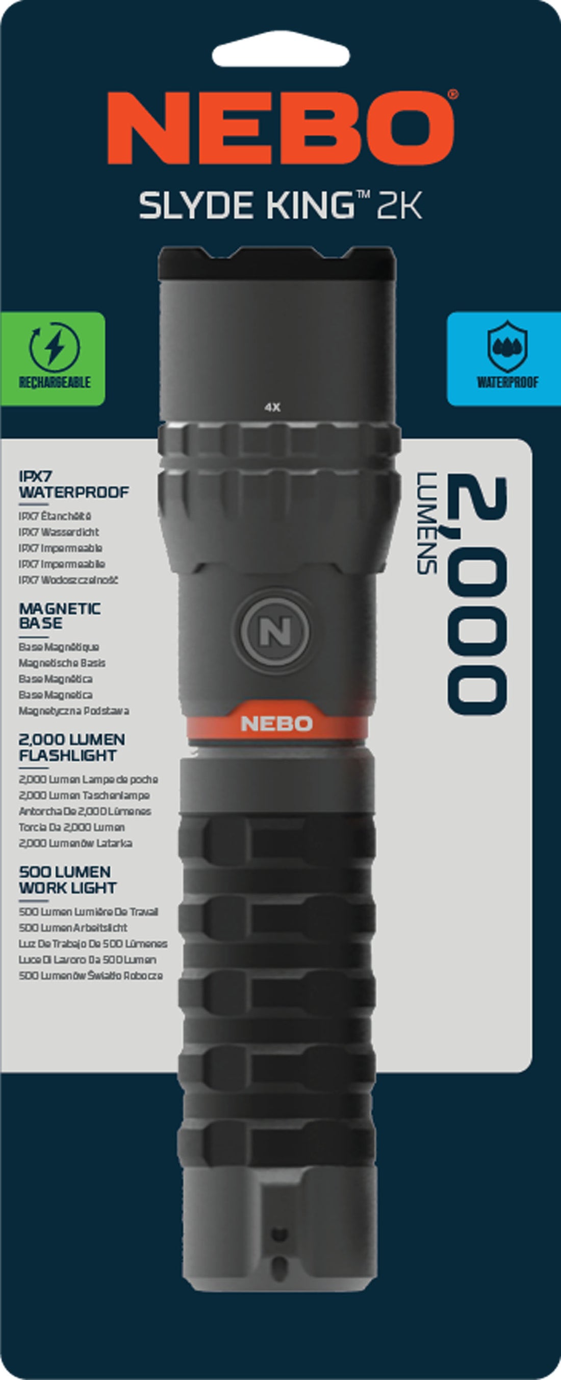 Nebo SLYDE KING 2K LED-Taschenlampe, Blister