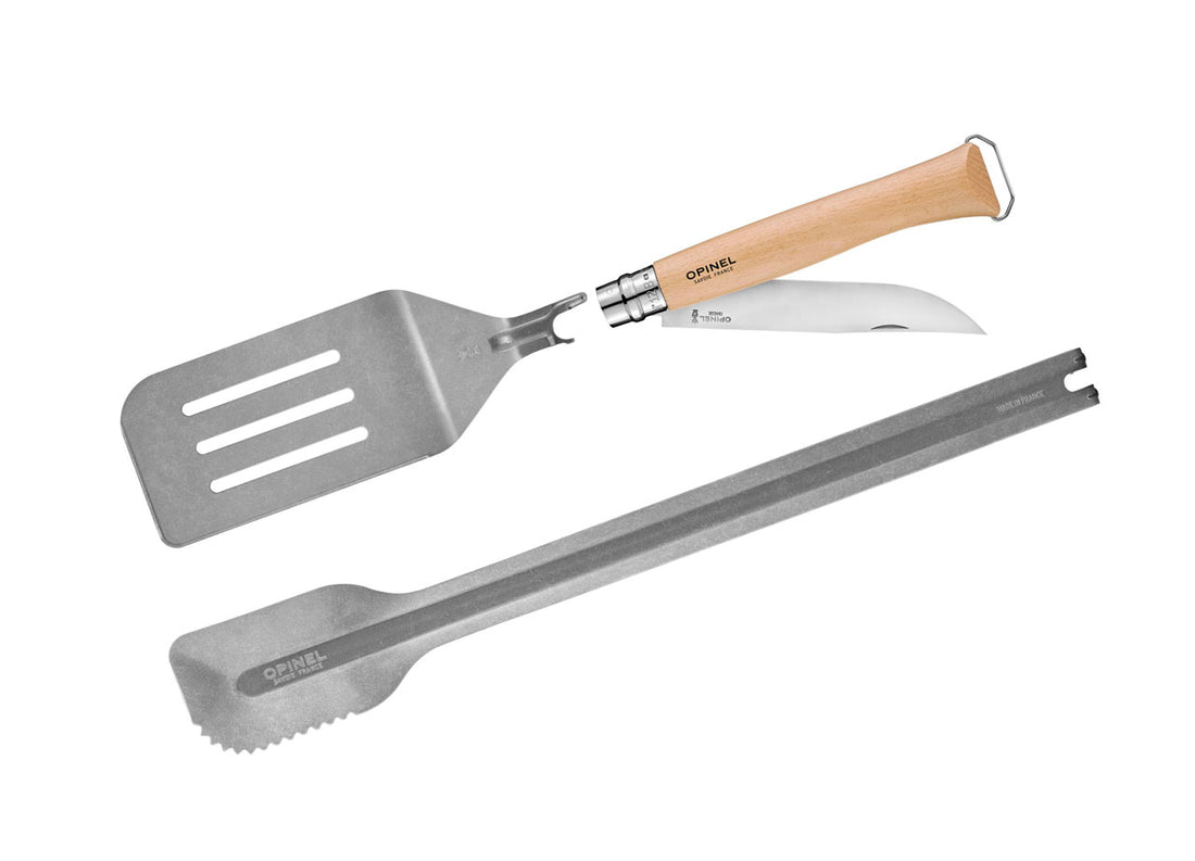 Opinel No 12B Barbecue-Set, zum Aufhängen, 3-teilig