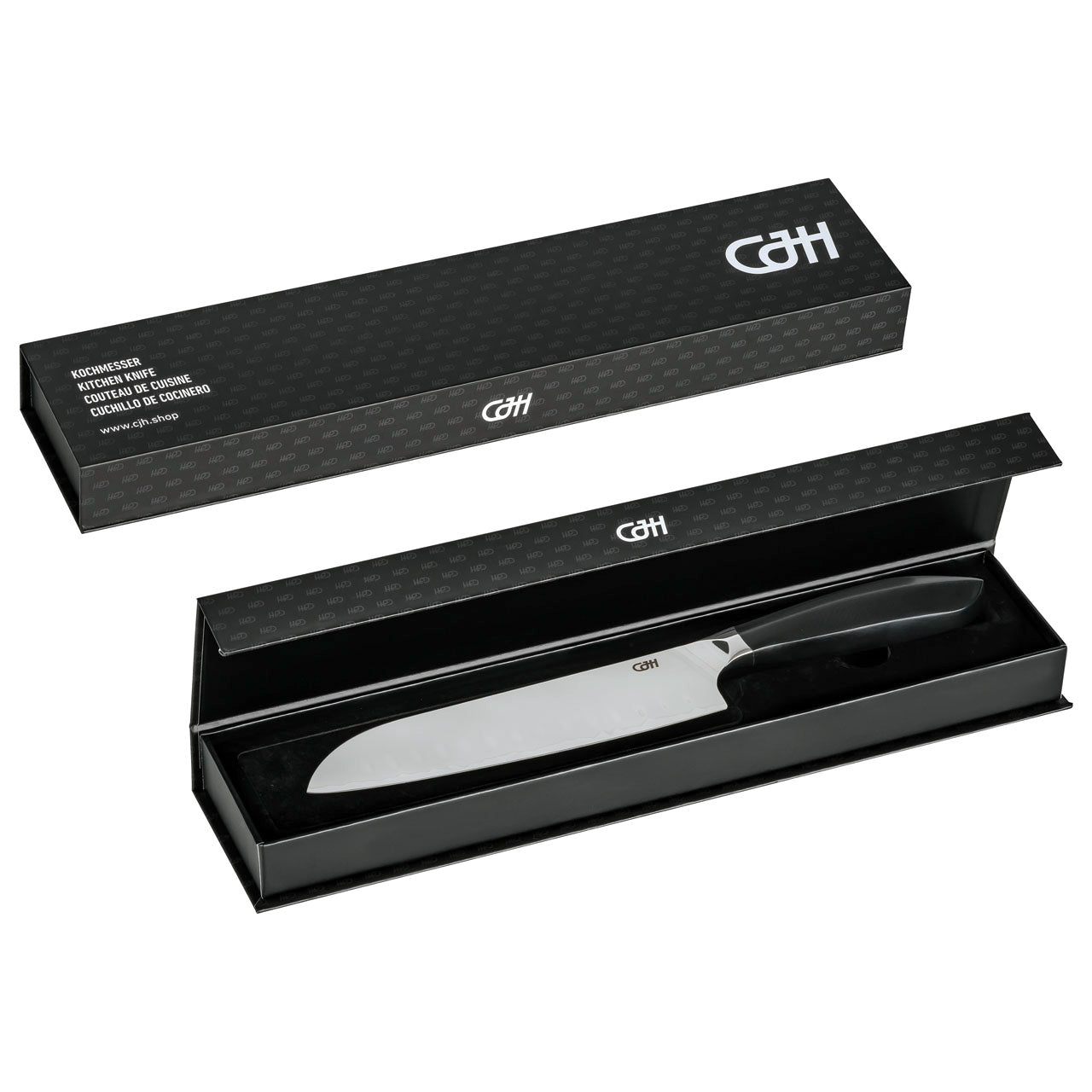 Herbertz CJH Santoku-Messer groß, 3-Lagen Stahl, G10