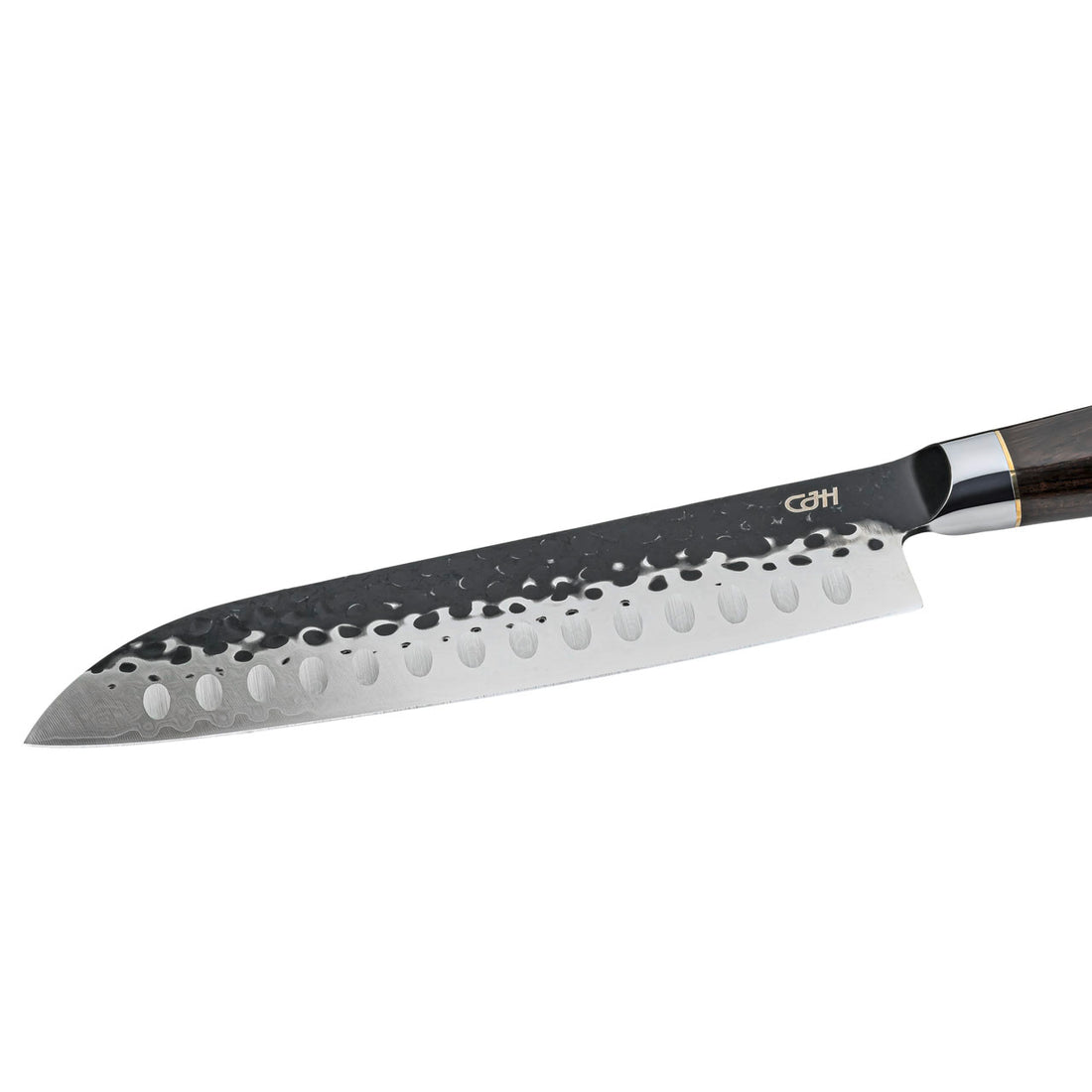 Herbertz CJH Santoku-Messer, 67-Lagen Damast, Ebenholz