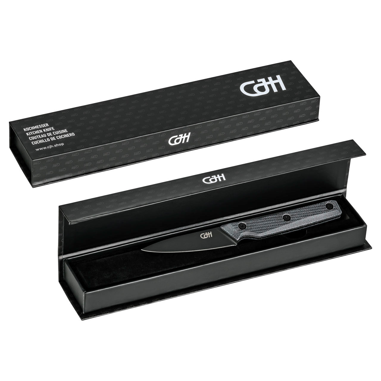 Herbertz CJH Schälmesser, VG10 Stahl, Micarta, schwarz