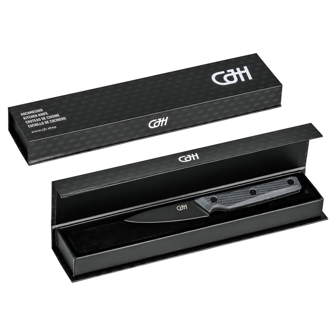 Herbertz CJH Schälmesser, VG10 Stahl, Micarta, schwarz
