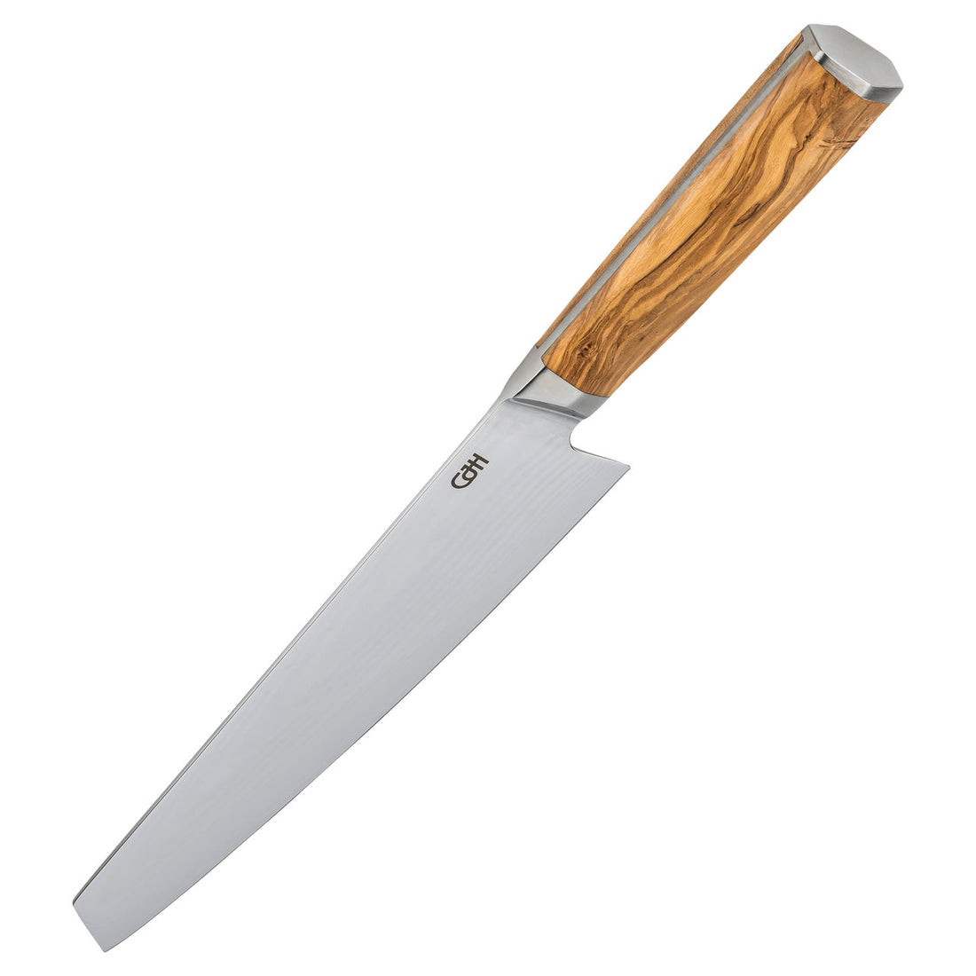 Herbertz CJH Kiritsuke-Messer groß, 67-Lagen Damast, Olivenholz