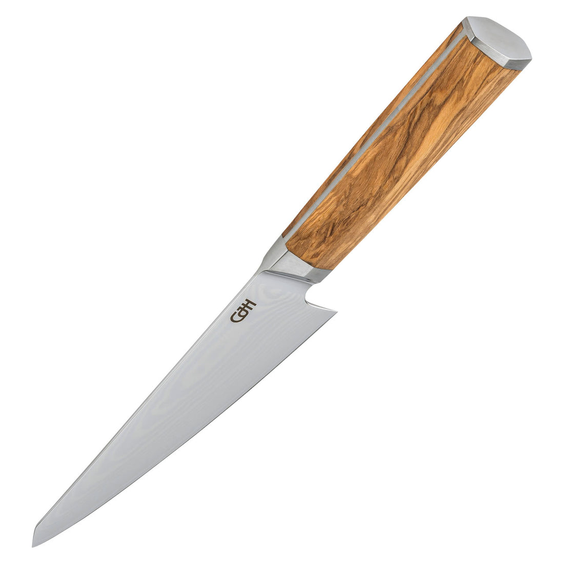 Herbertz CJH Kiritsuke-Messer klein, 67-Lagen Damast, Olivenholz