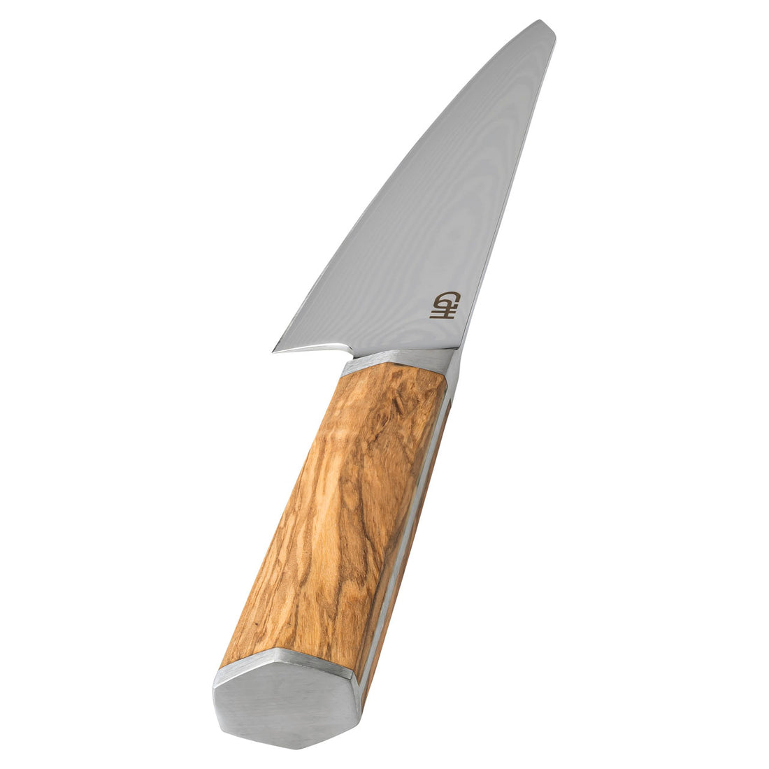Herbertz CJH Kiritsuke-Messer klein, 67-Lagen Damast, Olivenholz