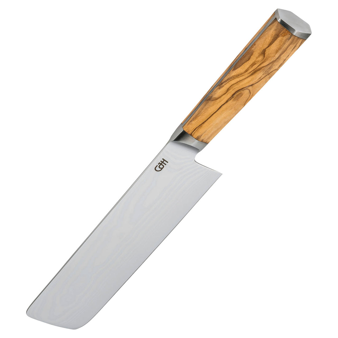 Herbertz CJH Hackmesser, 67-Lagen Damast, Olivenholz