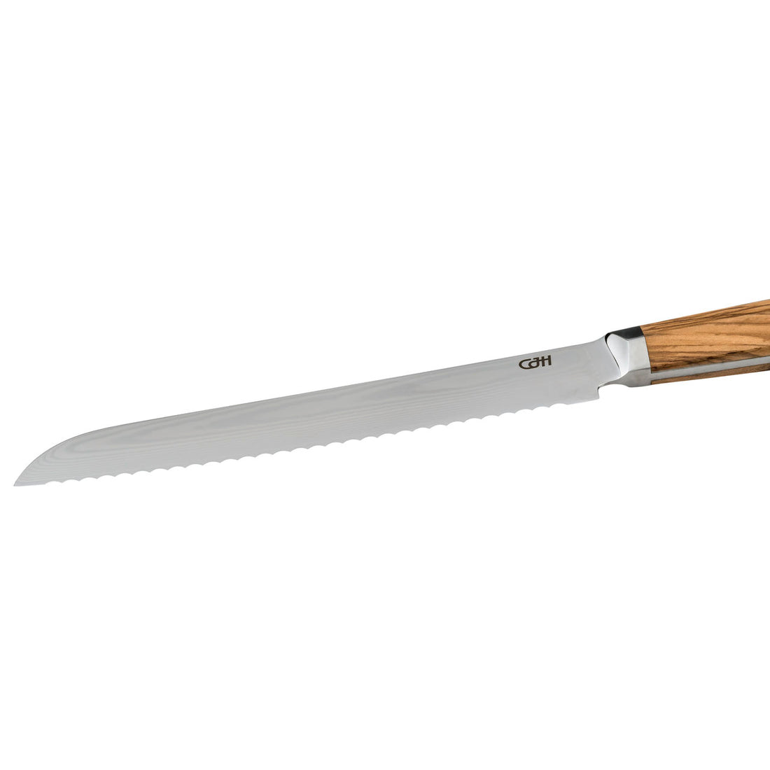 Herbertz CJH Brotmesser, 67-Lagen Damast, Olivenholz