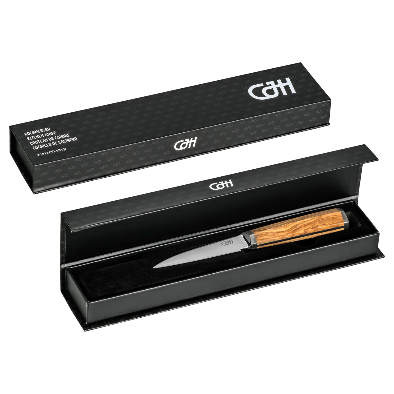 Herbertz CJH Universalmesser, 67-Lagen Damast, Olivenholz