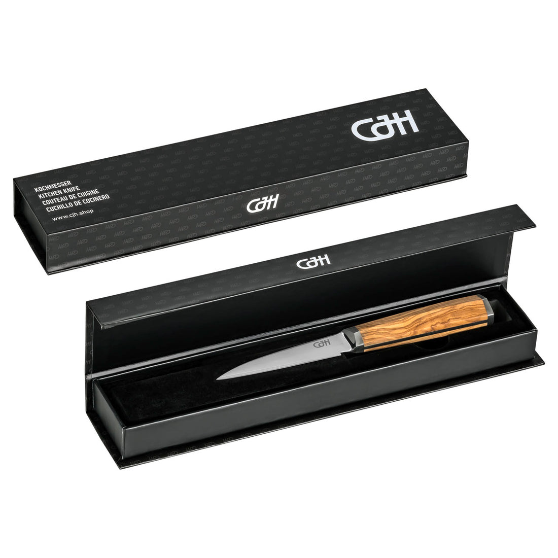 Herbertz CJH Universalmesser, 67-Lagen Damast, Olivenholz