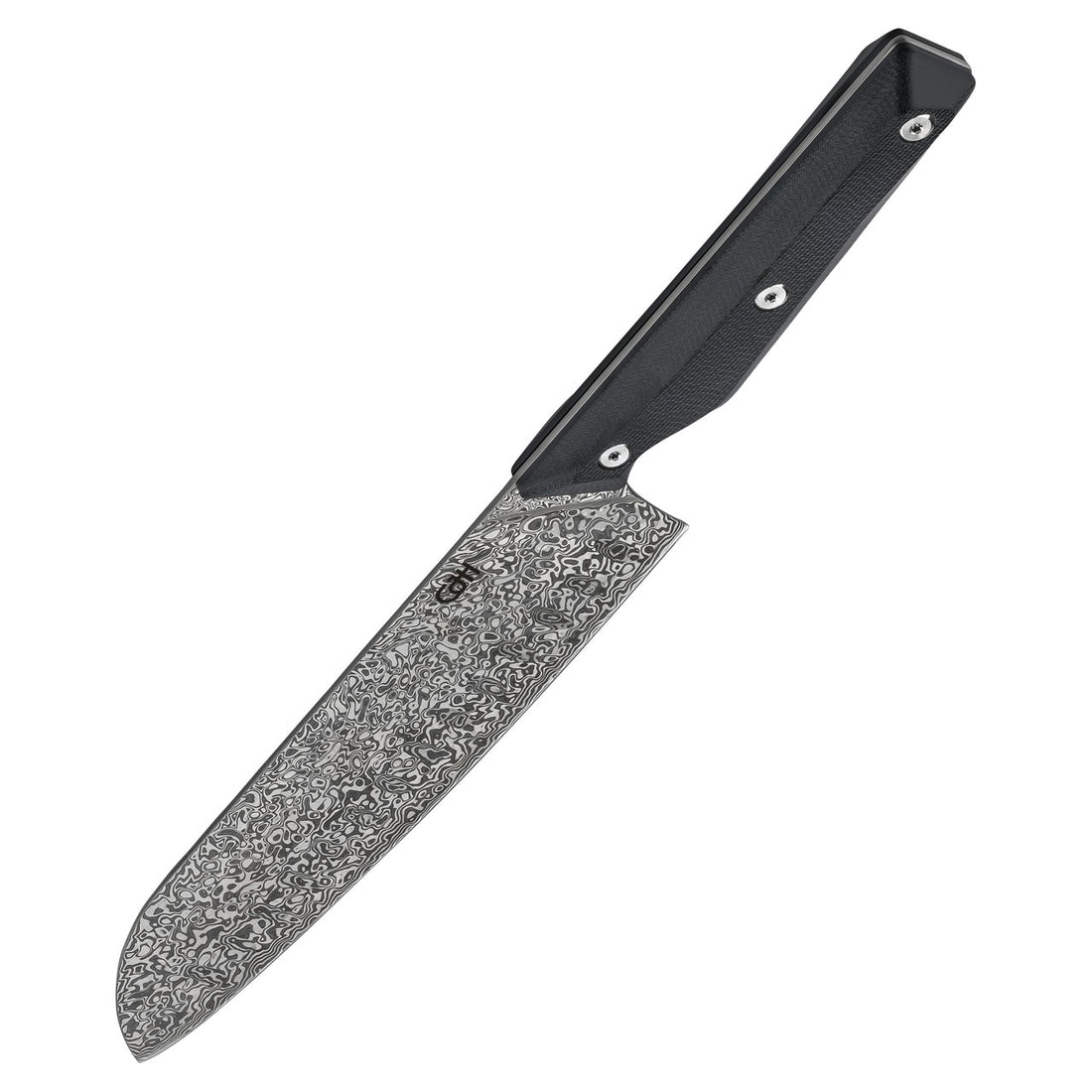 Herbertz CJH Santoku-Messer groß, 110-Lagen Damast, G10