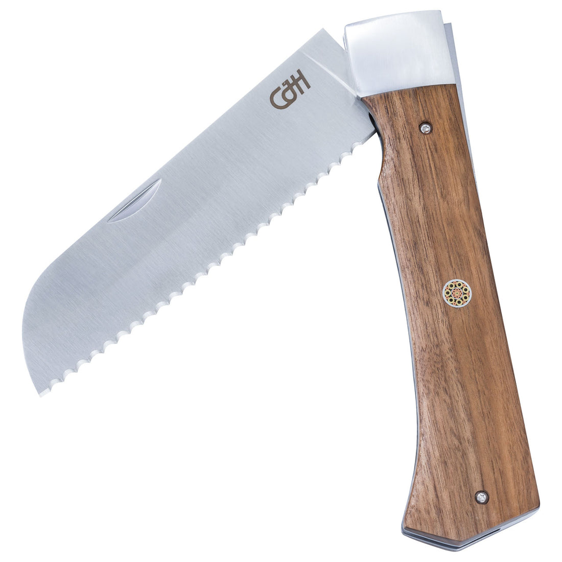 Herbertz CJH Outdoor Santoku-Messer, Walnussholz, Taschenmesser