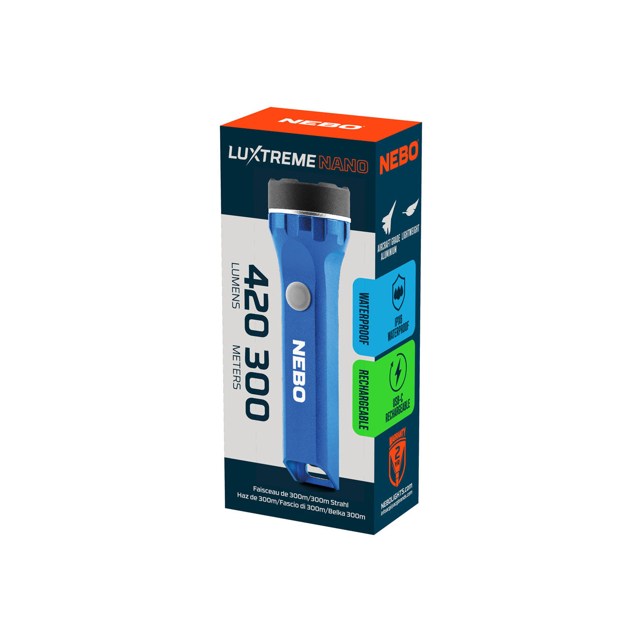 Nebo LUXTREME NANO Taschenlampe, blau