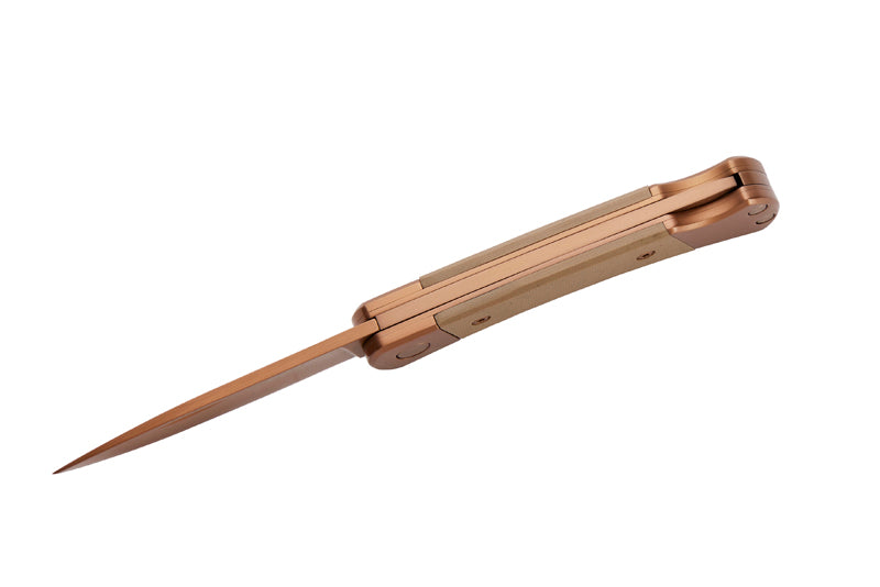 Herbertz Taschenmesser Titanbeschichtung Rosengold D2, Small, Sand
