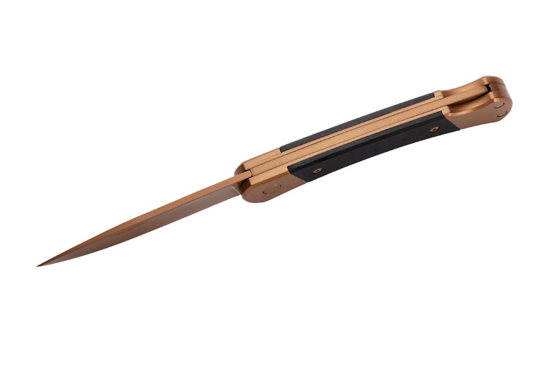 Herbertz Taschenmesser Titanbeschichtung Rosengold D2, Medium, Black