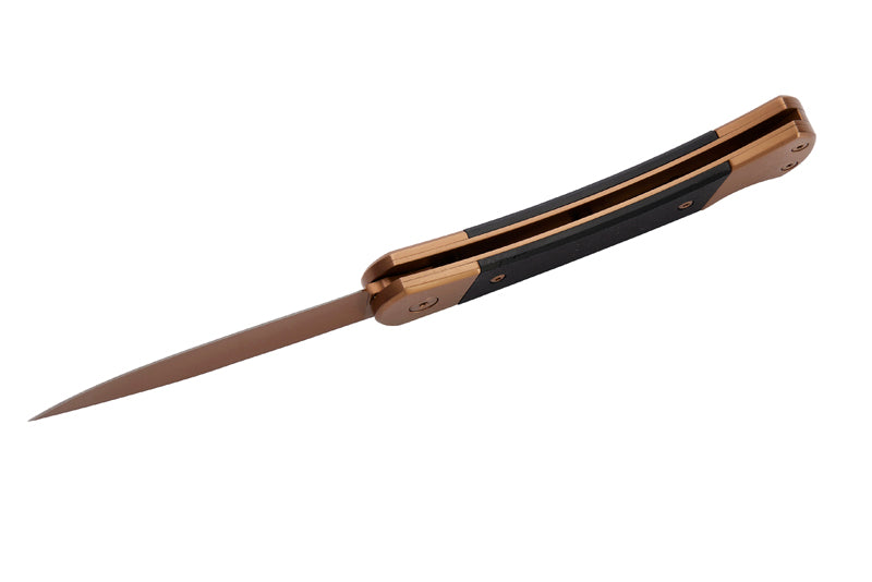 Herbertz Taschenmesser Titanbeschichtung Rosengold D2, Medium, Black