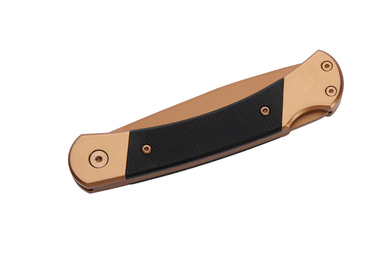 Herbertz Taschenmesser Titanbeschichtung Rosengold D2, Medium, Black