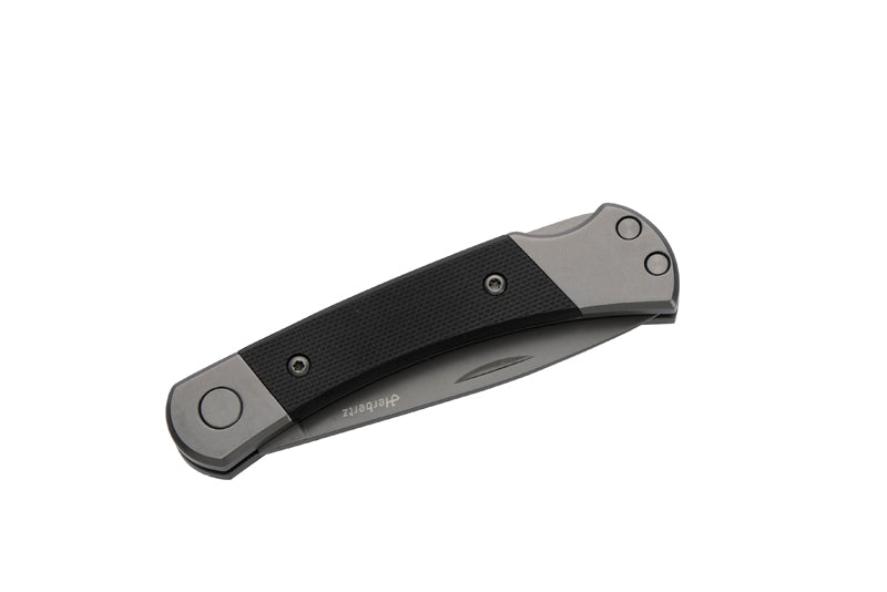 Herbertz Taschenmesser Titanbeschichtung Grey D2, Small, Black