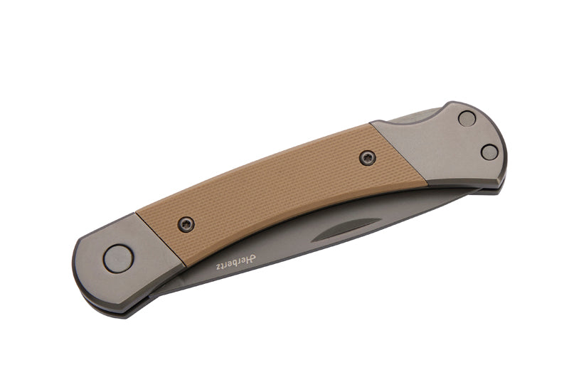 Herbertz Taschenmesser Titanbeschichtung Grey D2, Medium, Sand
