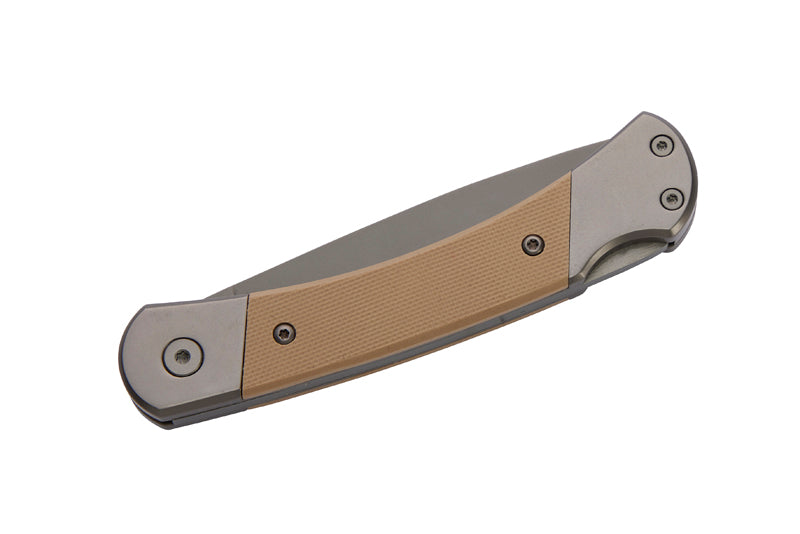 Herbertz Taschenmesser Titanbeschichtung Grey D2, Medium, Sand