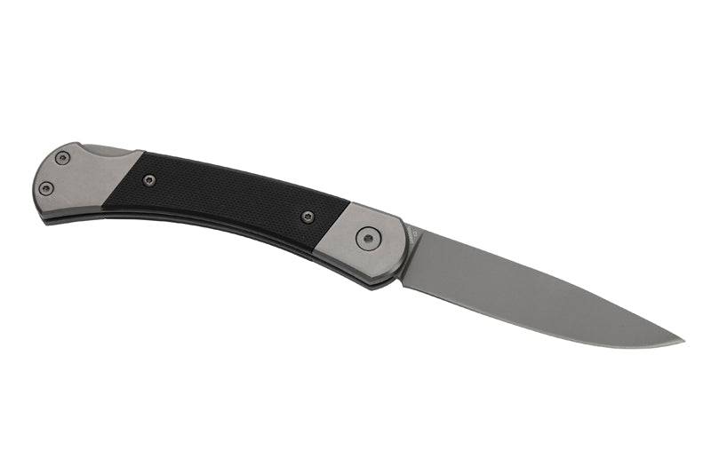 Herbertz Taschenmesser Titanbeschichtung Grey D2, Medium, Black
