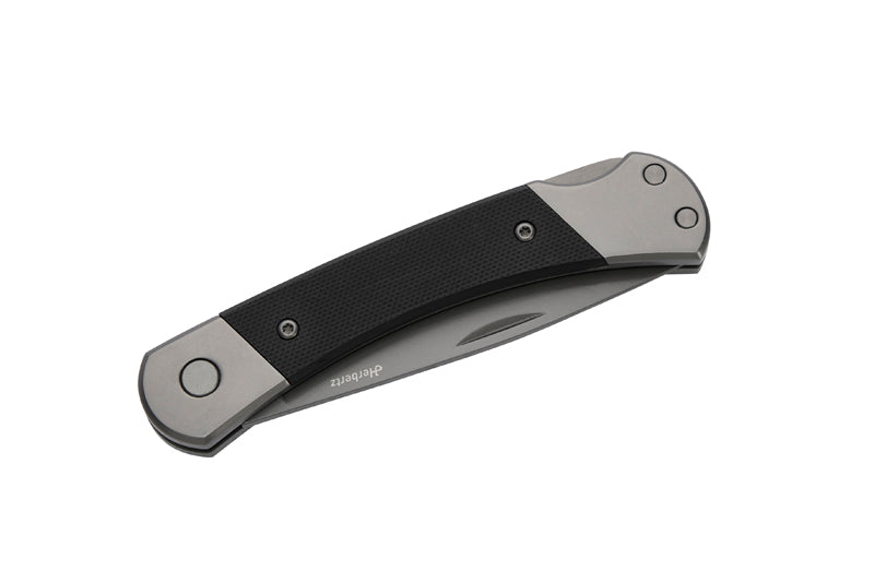 Herbertz Taschenmesser Titanbeschichtung Grey D2, Medium, Black