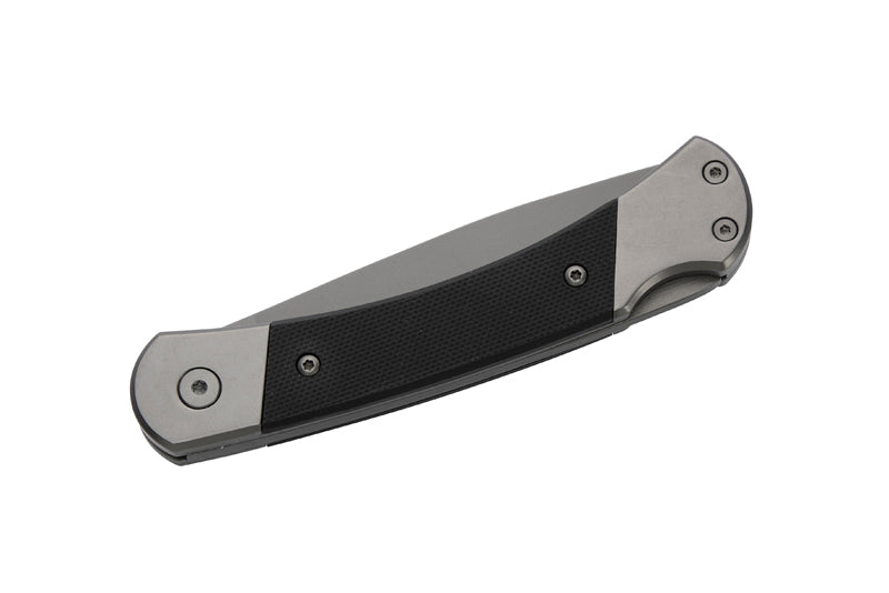 Herbertz Taschenmesser Titanbeschichtung Grey D2, Medium, Black