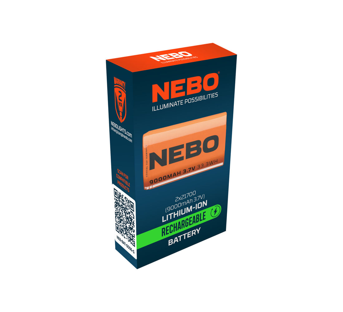 Nebo wiederaufladbare Batterie 2x21700, 9000 MAH