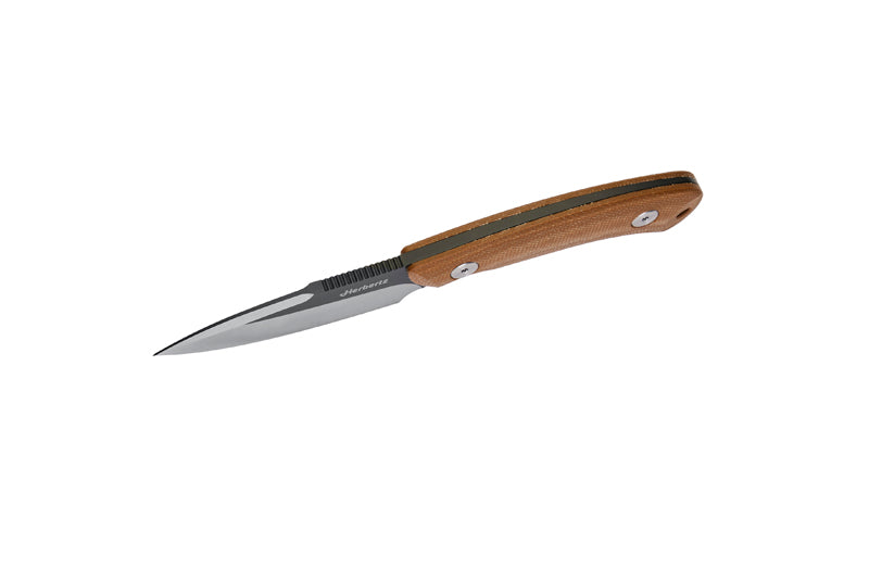 Herbertz Gürtelmesser D2, braun micarta