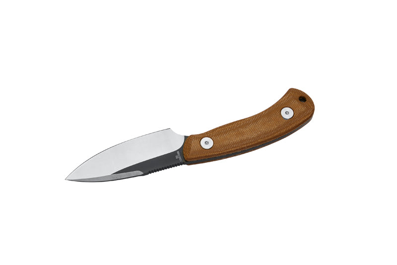 Herbertz Gürtelmesser D2, braun micarta