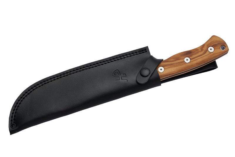 Herbertz Bushcraft- und Survivalmesser D2, Olivenholz