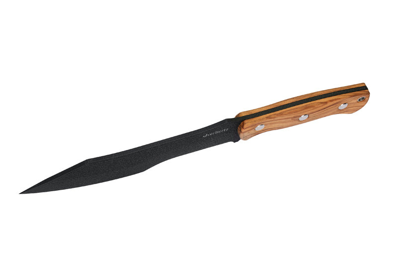 Herbertz Bushcraft- und Survivalmesser D2, Olivenholz