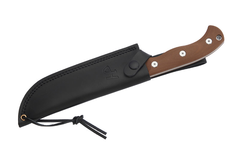Herbertz Camp- und Outdoormesser D2, desert Micarta