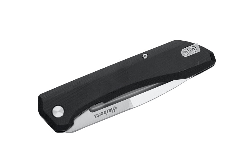 Herbertz Outdoor-Taschenmesser Liner Lock, schwarz G10