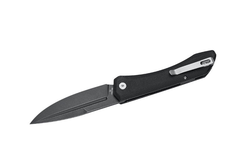 Herbertz Outdoor-Taschenmesser Liner Lock, schwarz Micarta