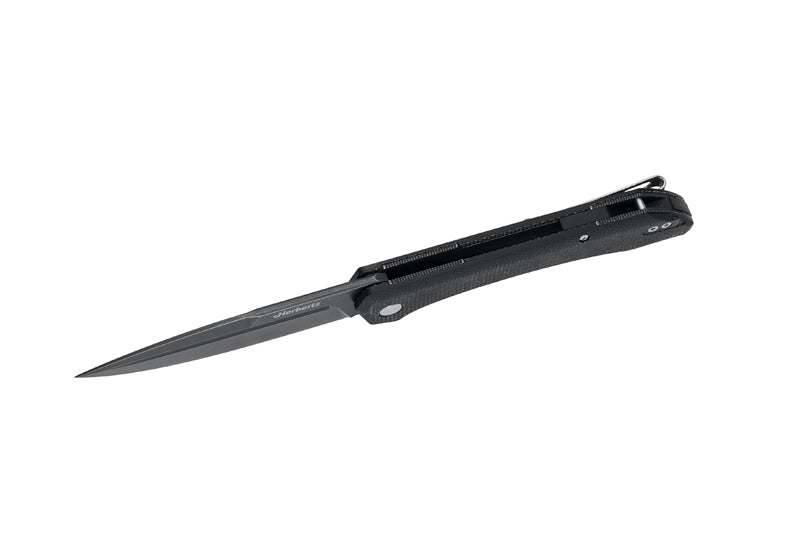 Herbertz Outdoor-Taschenmesser Liner Lock, schwarz Micarta