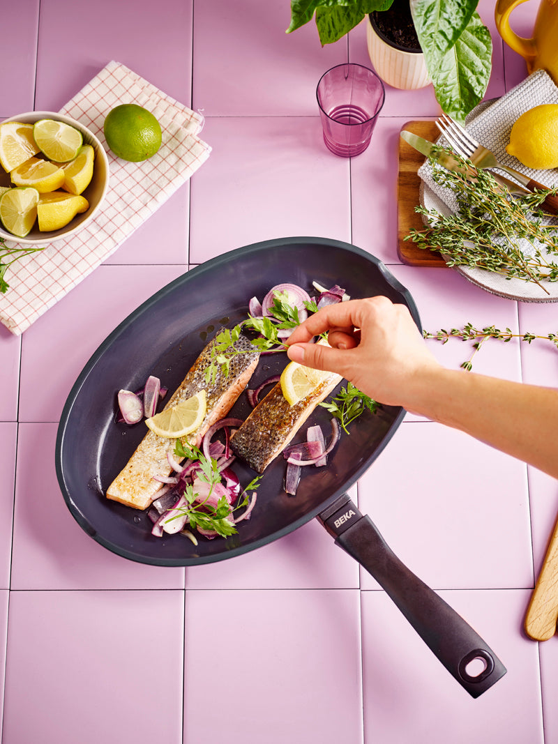 BEKA ENERGY Fischpfanne mit keramischer Antihaftbeschichtung 34 x 23cm