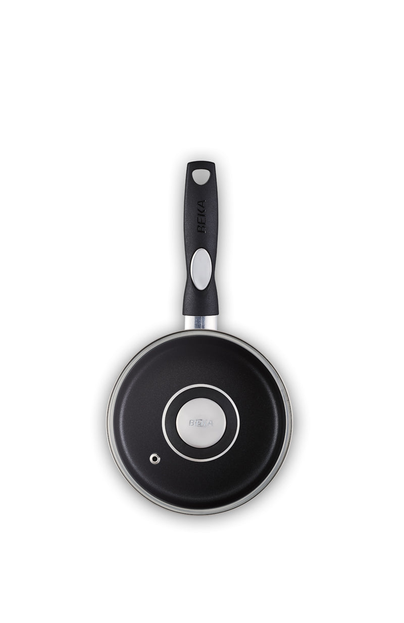 BEKA PRO INDUC R Stielkasserolle mit keramische Antihaftbeschichtung & Glasdeckel 16cm