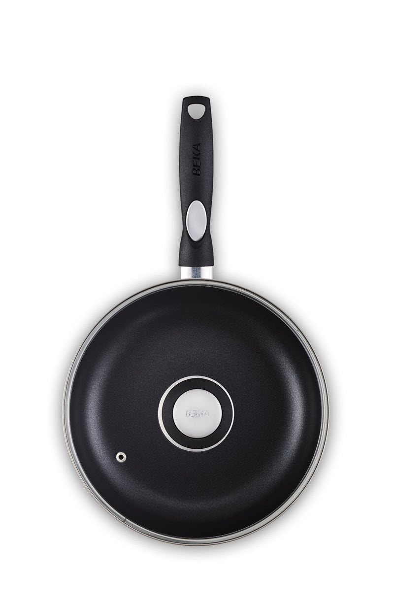 BEKA PRO INDUC R Großraumpfanne mit keramische Antihaftbeschichtung & Glasdeckel 24cm