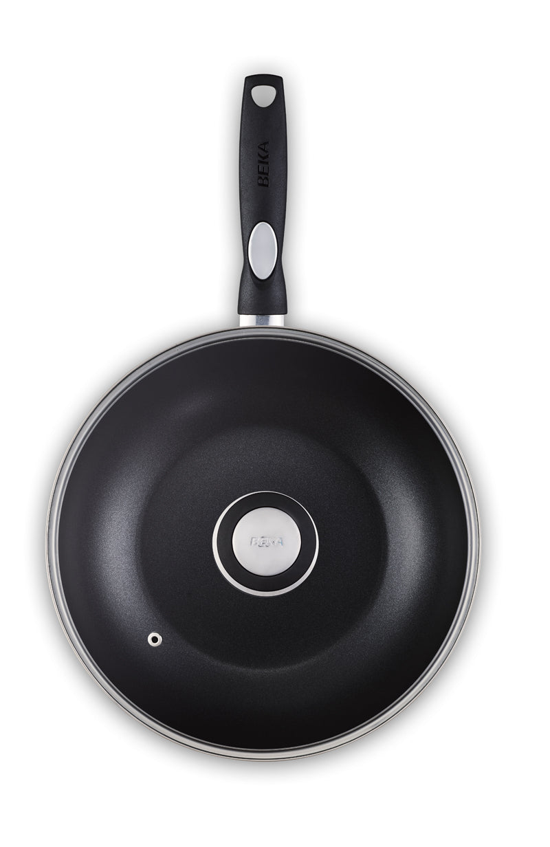BEKA PRO INDUC R Wokpfanne mit keramische Antihaftbeschichtung und Glasdeckel 28cm