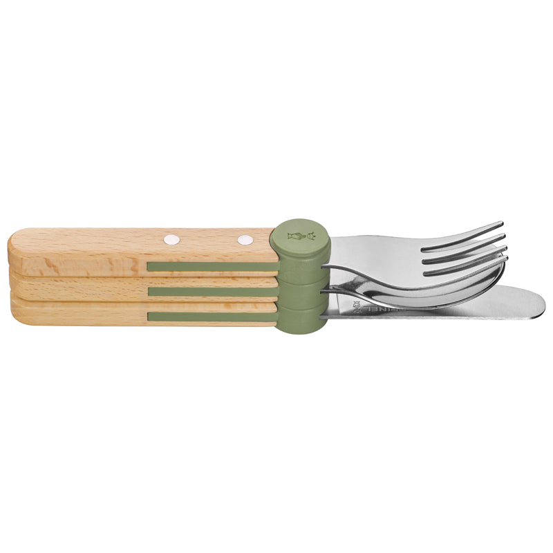 Opinel LE PETIT GOURMET, Kinder-Besteck-Set, Olivgrün
