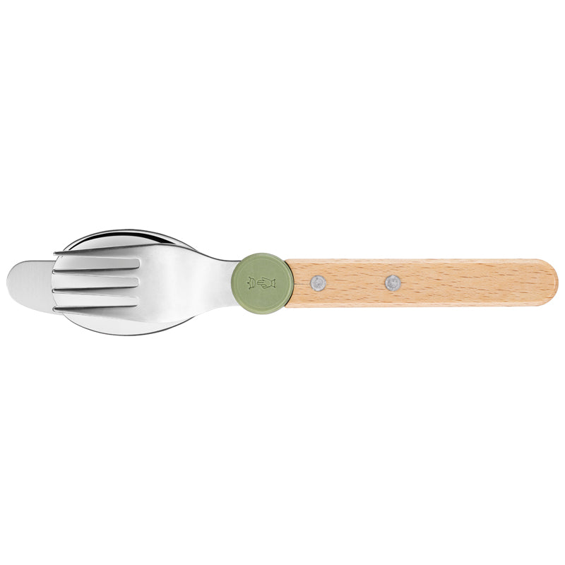 Opinel LE PETIT GOURMET, Kinder-Besteck-Set, Olivgrün