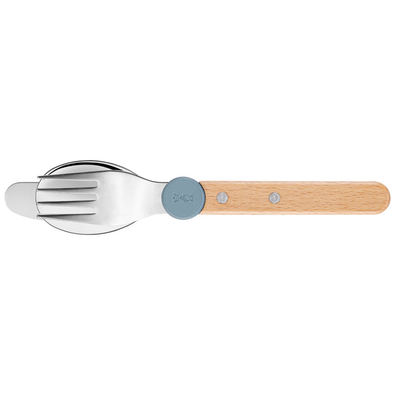 Opinel LE PETIT GOURMET, Kinder-Besteck-Set, Regenblau
