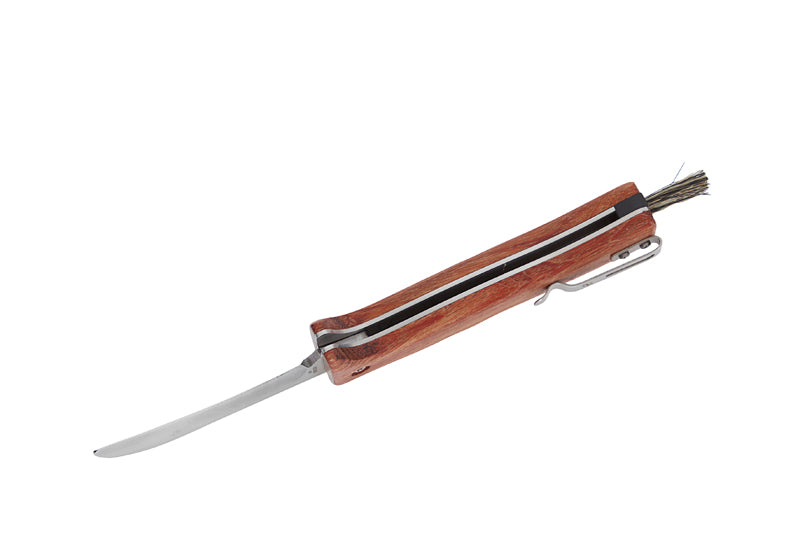 Herbertz Pilzmesser mit Bürste, abgerundete Spitze